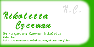 nikoletta czerman business card